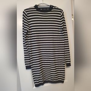 Forever 21 Black and White Striped Sweater Dress